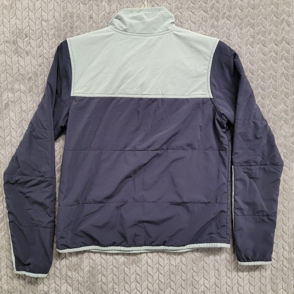 The North Face Snap Pullover Fleece‎ Jacket Women's Size Small Blue Colorblock - Picture 10 of 11